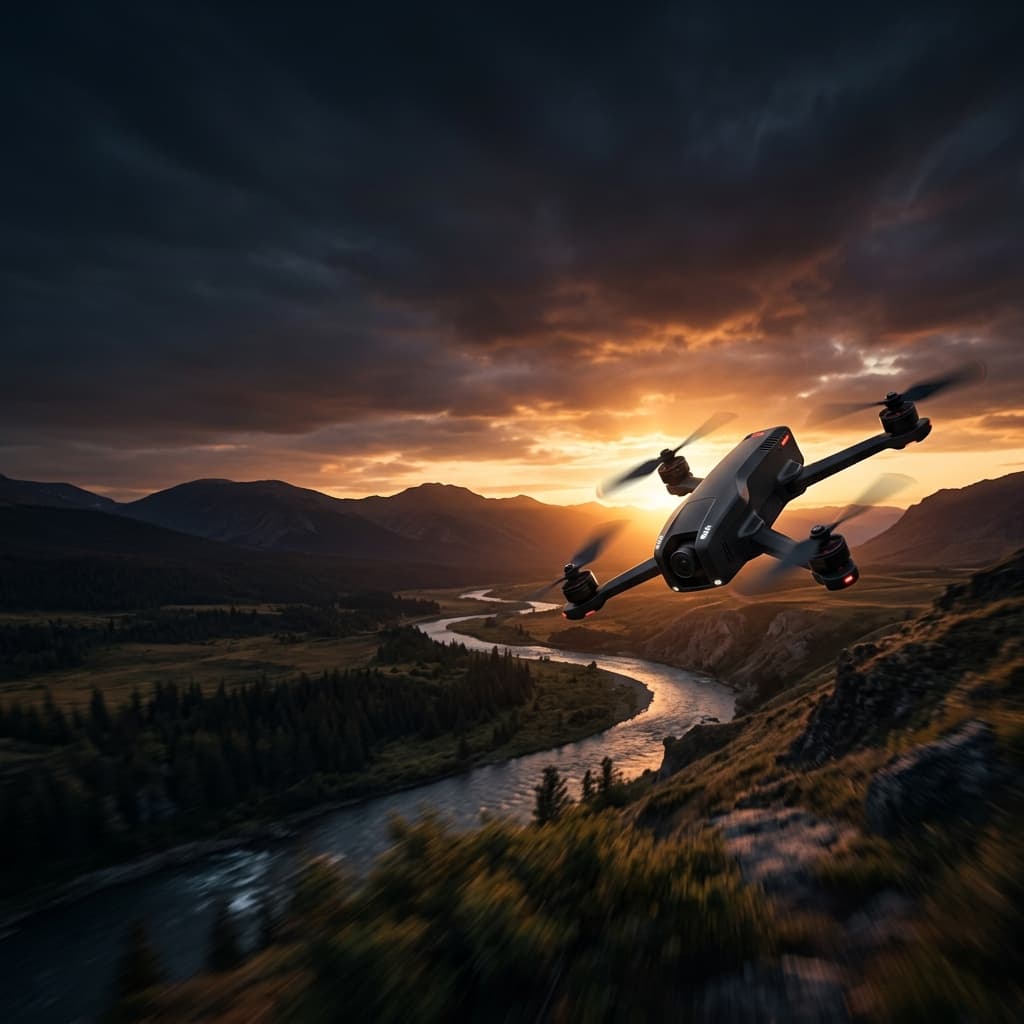 Drone flying